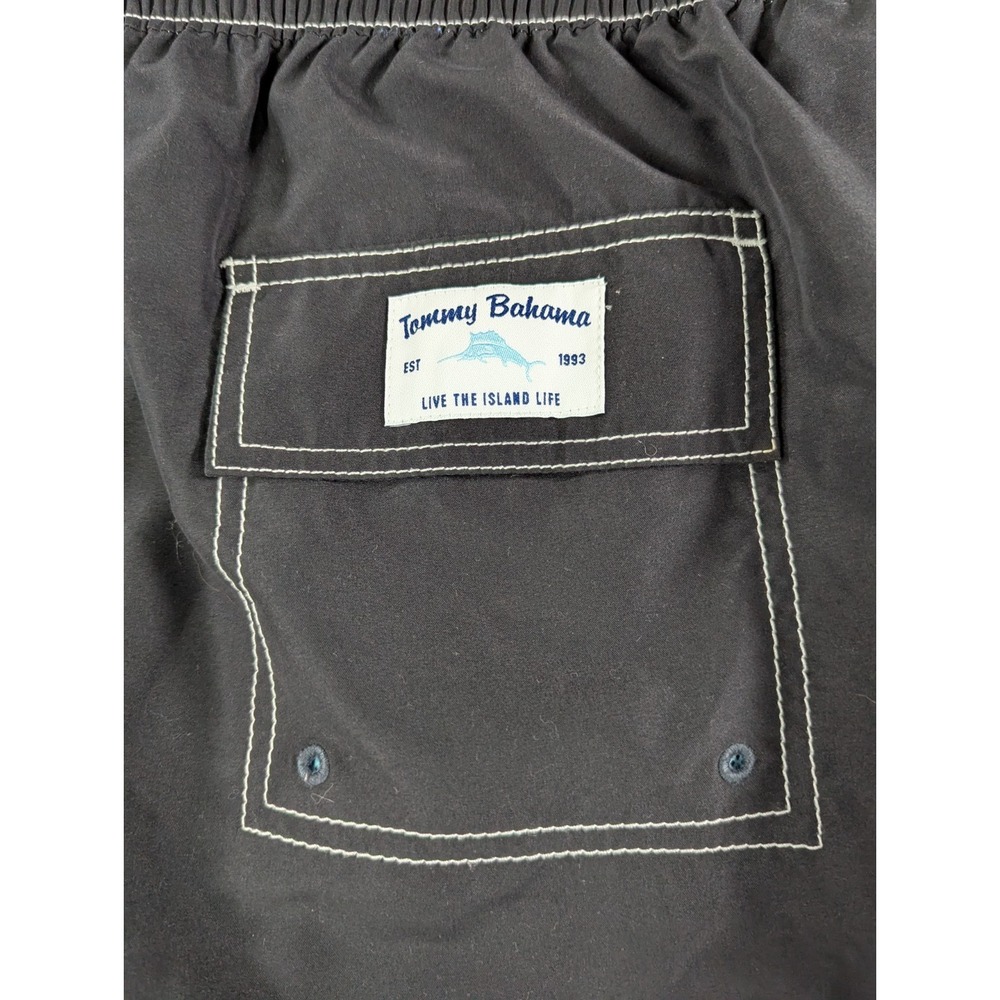 Tommy Bahama Mens XXXLT Naples Board Shorts Swim Trunks Black Contrast Stitching - Picture 8 of 9